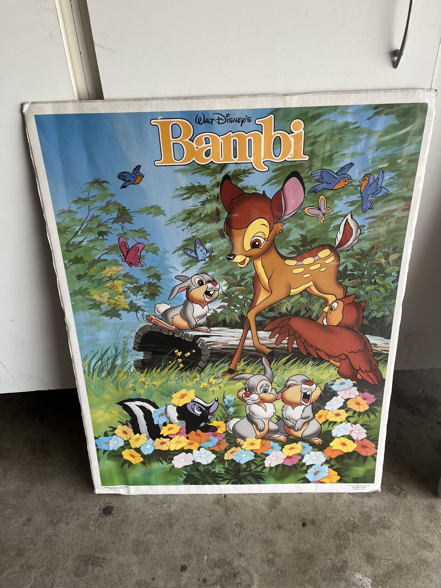 1980’s Disney Bambi Poster 