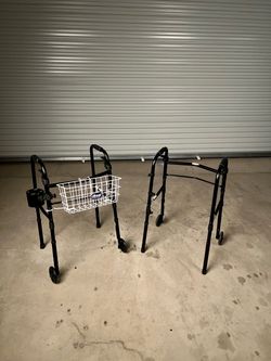 2 adjustable walkers