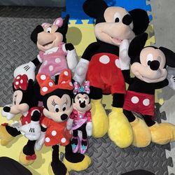 Disney Mickey And Minnie Mouse Stuffed Plush Animals