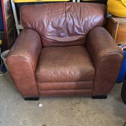 Genuine Real Leather Chair 20$ Must Pick Up