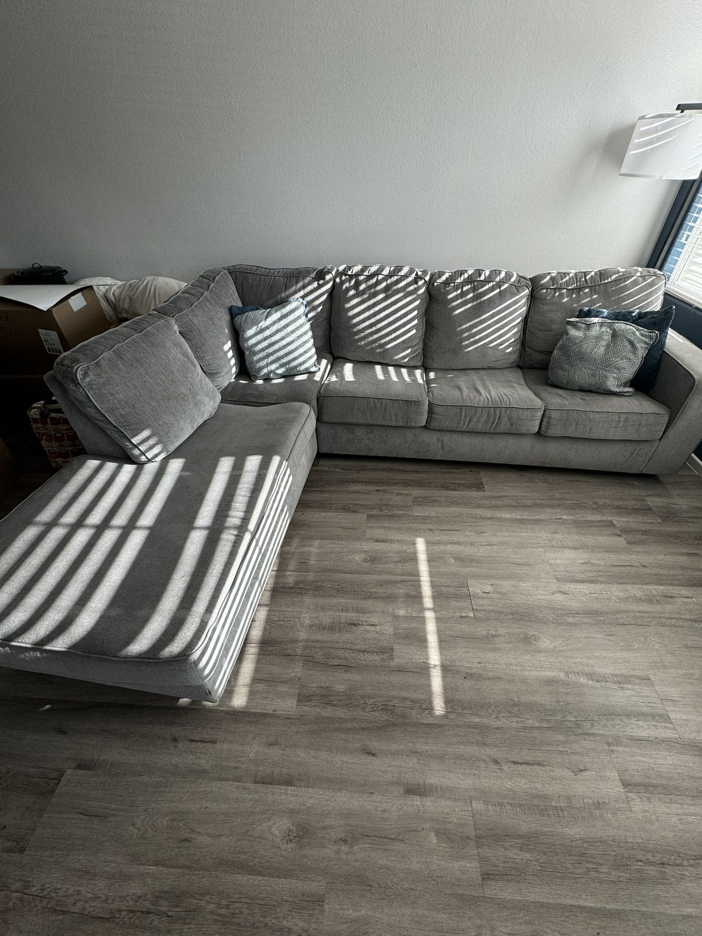 GREY Sectional| Left Arm Facing Chaise| Grey Couch |