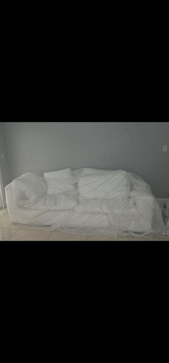 Nixon White Comfy Elegant Couch 