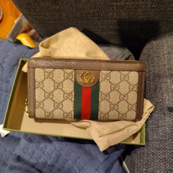 Gucci GG Supreme Ophidia Zip Around Wallet 523154