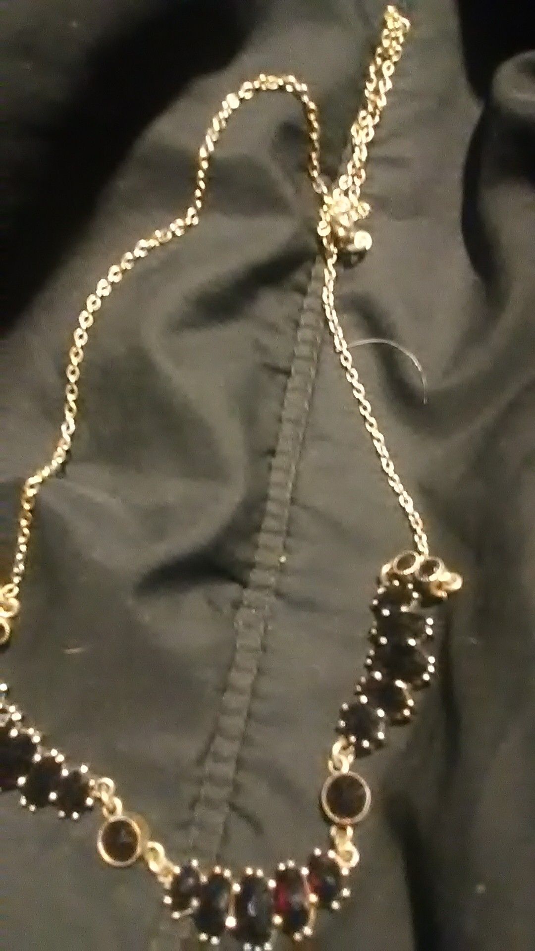 Garnets set in AMdouble(double plated gold over silver)