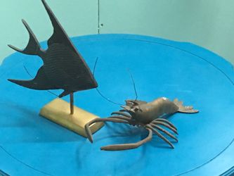 Brass fish and lobster