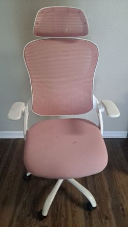 Pink and White Office Chair