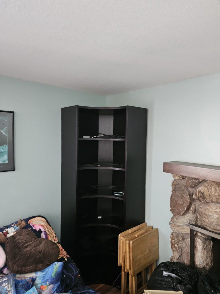 Black Corner Bookcase/shelf