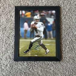 Derek Carr Signed 8x10