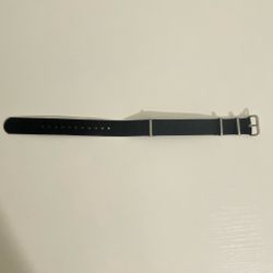 Black & silver watch strap