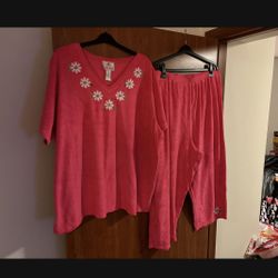 Vintage Quacker Factory 2 Piece Outfit ( Top & Pants) 3XL