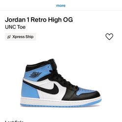 Jordan 1 High UNC Toe