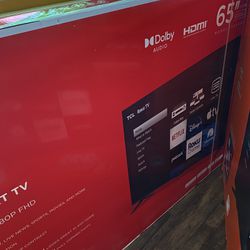 Televisiónes TC L Roku Smart TV 65 pulgadas 4K nuevas en caja