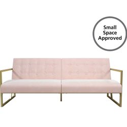 Light Pink Velvet Futon