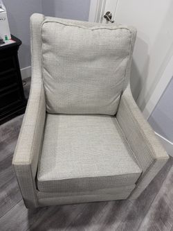 Swivel / Rocking White Chair