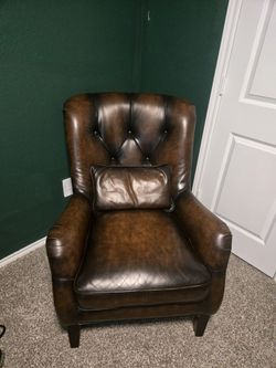 Faux Leather Club Chair