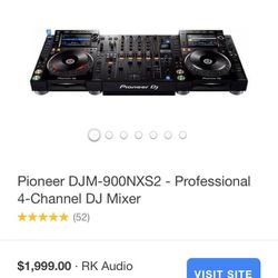 Pioneer dj equipment brand new in box and booth (custom DJ table)