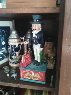 Vintage Uncle Sam cast iron bank