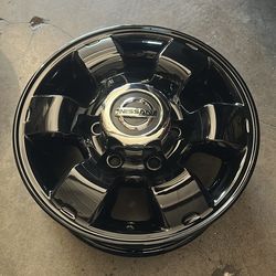 Rims 15” OEM Nissan truck gloss black ,,,,,
