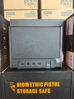 Biometric Pistol Storage Safe With Key