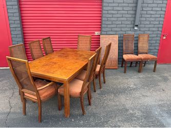 Vintage Herndon Dining Table with 10 Chairs