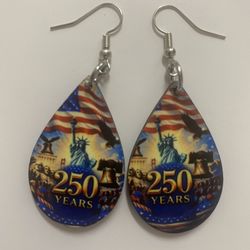 Earrings Celebrating 250 Years As The USA
