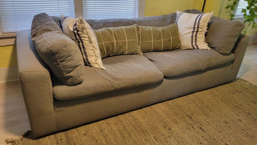 90" Grey Cloud Sofa