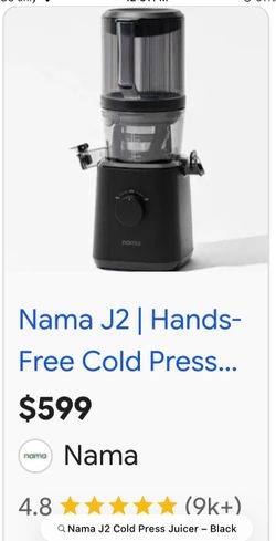 Nama J2 Cold Press Juicer – Black $599 MSRP