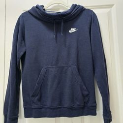 Women's Nike Blue Cowl Neck Hoodie Size S