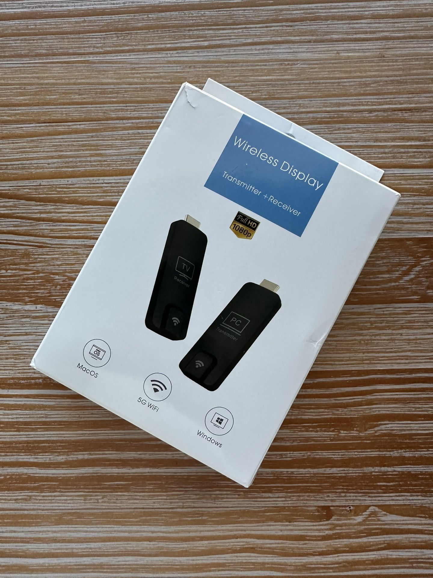 Wireless HDMI Transmitter and Receiver 382FT/100M,5.8G/2.4G Display Adapter Dongle for Audio/Video from PC/Laptop/Phone/Tablet to Monitor/TV/Projector