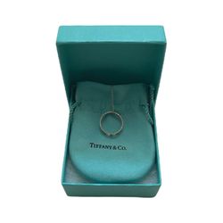 EUC - Tiffany & Co. Silver Eternity Ring Necklace