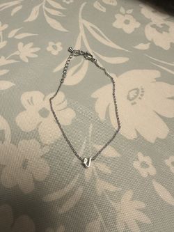 Sterling Silver Lowercase Initial Bracelet Dainty Cursive Bracelet Gift for Her Dainty Letter Bracelet Stacking Initial Bracelet - SCursive