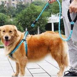 Dog Leash Reflective Multi-Color Sponge Non-Slip Handle Handle Pet Leash Night Reflective 