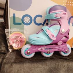 Locavun Adjustable Light Up Inline/Small Child Size 9c-12c