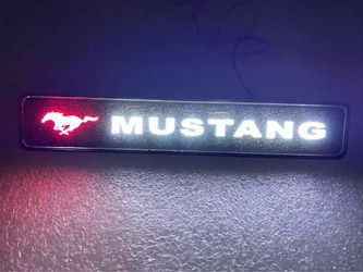 MUSTANG Logo LED Light Car Front Grille Badge Illuminated Emblem Letter