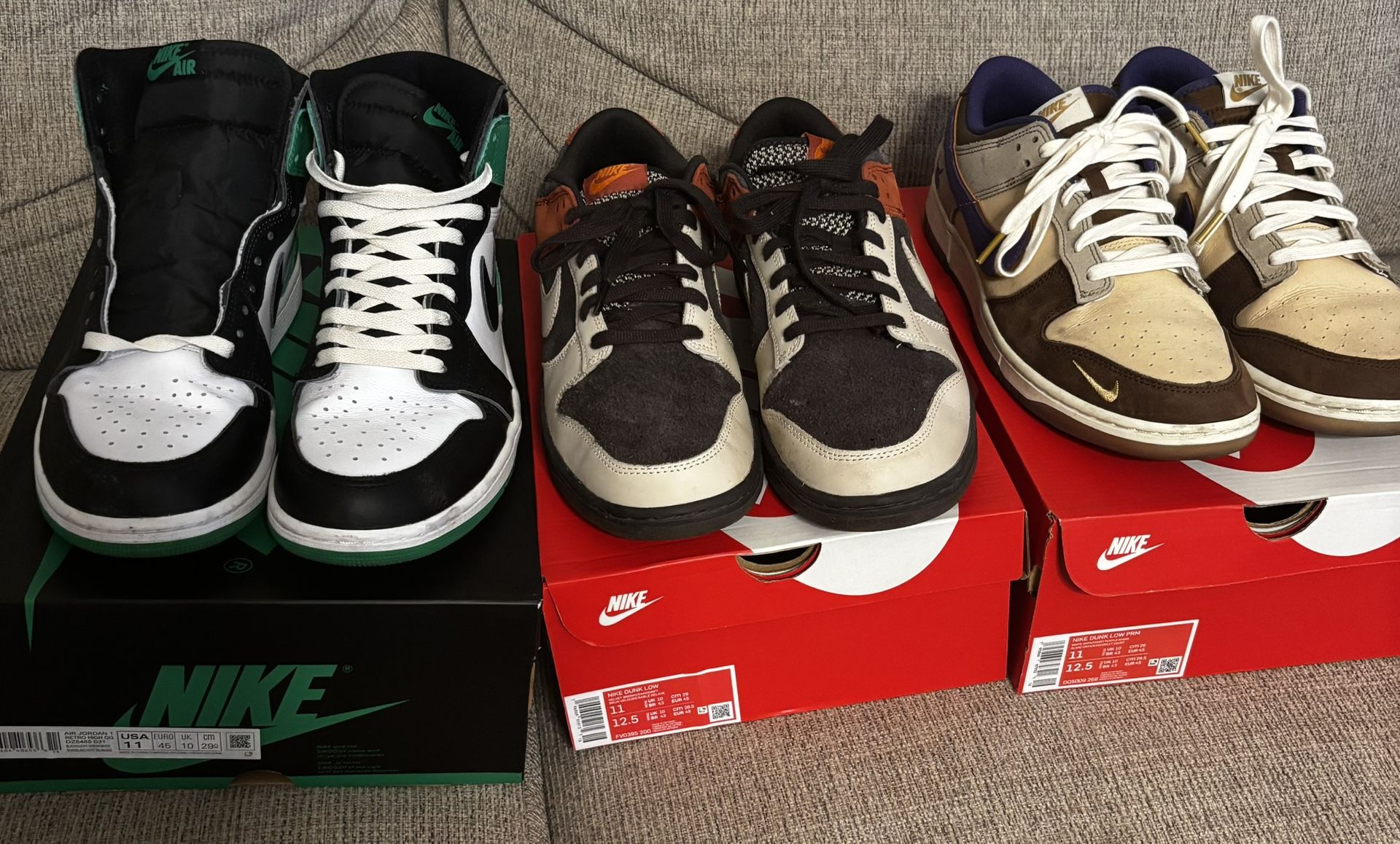 Nike Dunk Low, Jordan 1 High