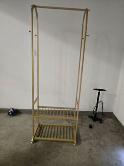 Gold Metal Clothing Rack