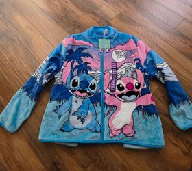 Disney Stitch & Angel Fleece Zip-Up Jacket XXL