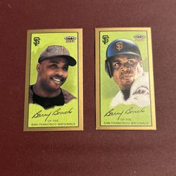 2 2003 Topps 205 Barry Bonds Mini Baseball Cards