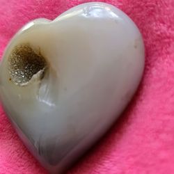 Chalsedony Heart ❤️ With Druzy