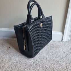 Anne Klein Quilted Logo Detail Satchel Bag