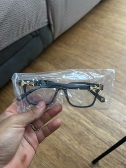Chrome Hearts Black Rectangular Eyeglasses
