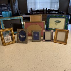 Vintage Tabletop Picture Frames – Gold, Silver, Enamel & Glass