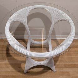 Curved Wicker Table