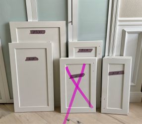 $5 Each White Shaker Cabinet Doors - Multiple Sizes