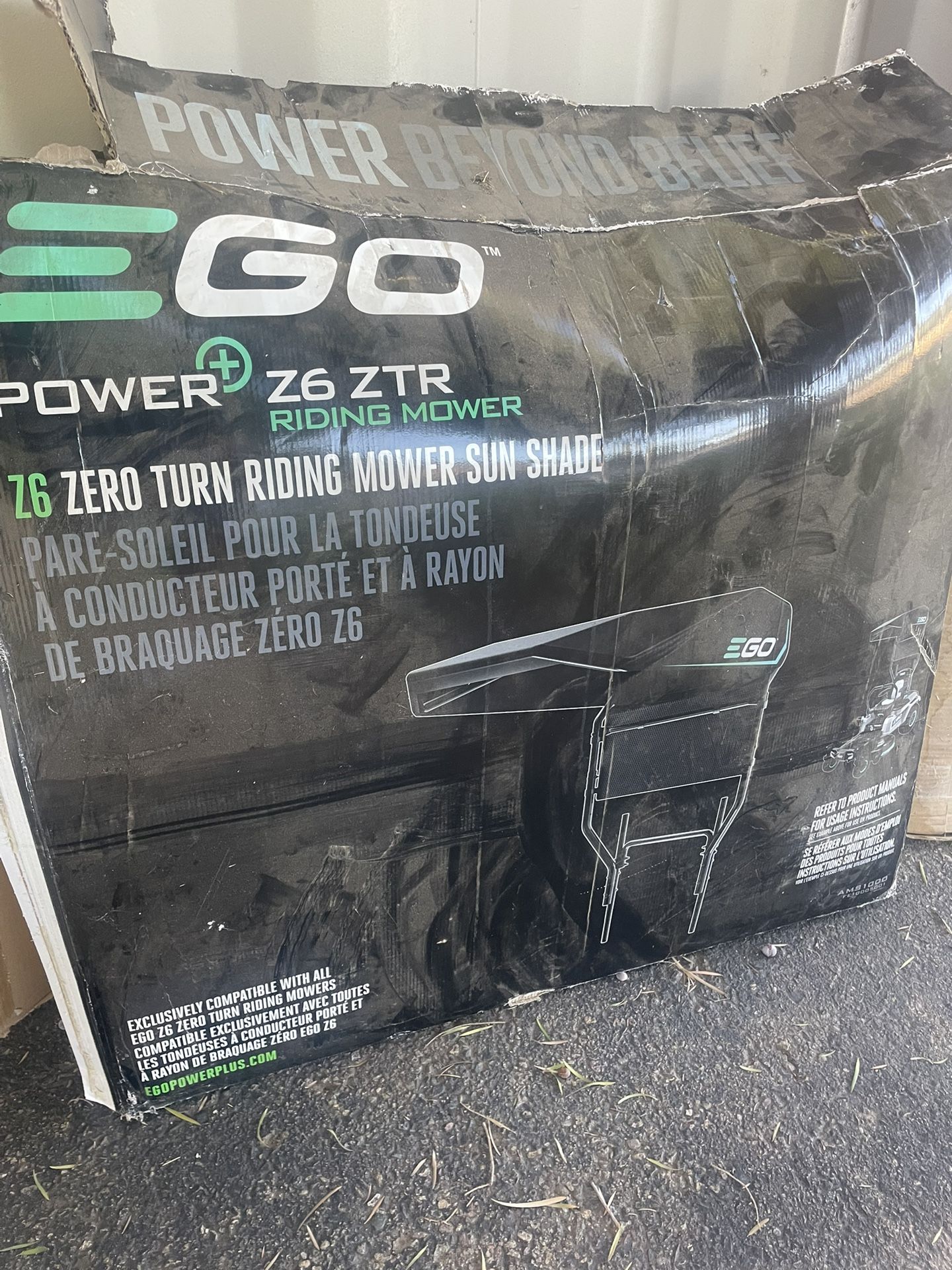 Ego Riding Mower Sun Shade