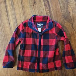 Kids Plaid Fleece Jacket 3T
