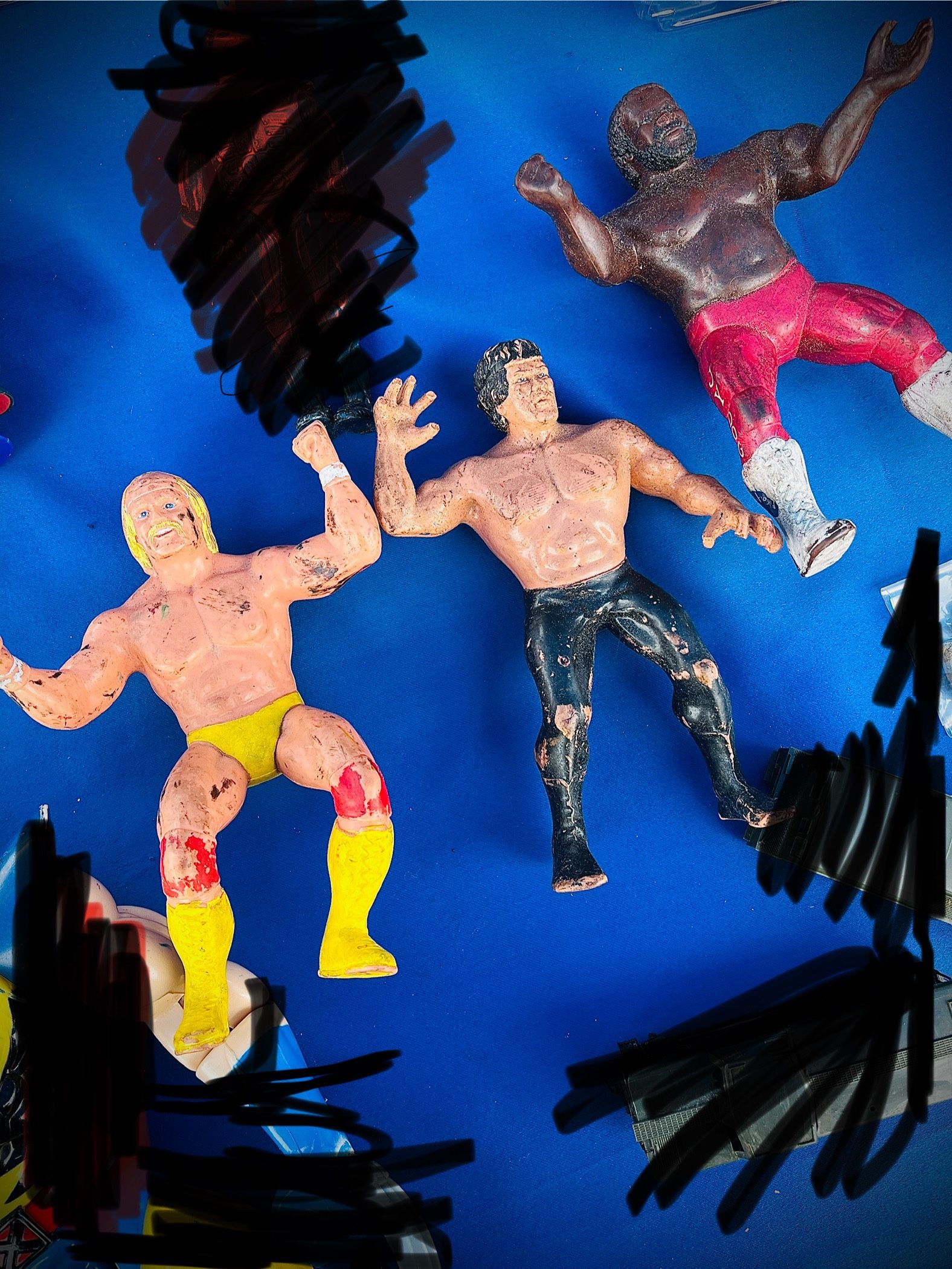 1980s Wrestling Toys/ Hulk Hogan/Ricky The Dragon/ Junkyard Dog