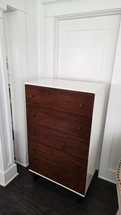 Living Spaces Clark Mid Modern 5 Drawer Dresser