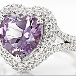 Judith Ripka Amethyst Romance Heart Ring