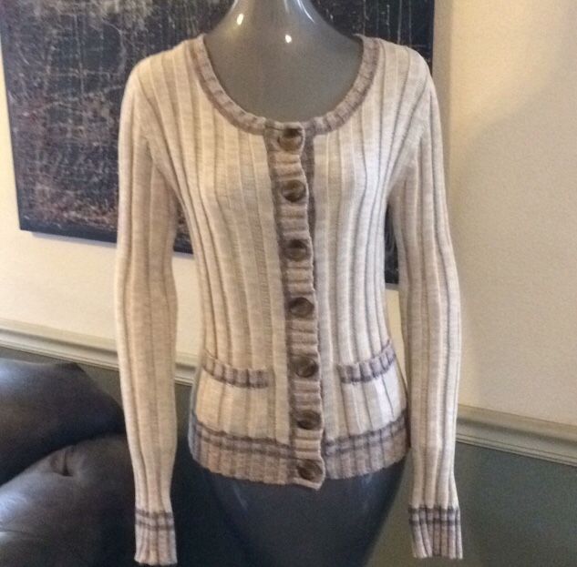 Free People Cotton & Angora Classic Cardigan SZ S